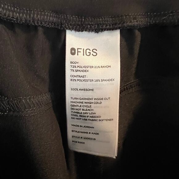 Figs Black Kade Scrub Pants Size M/P - Picture 4 of 10